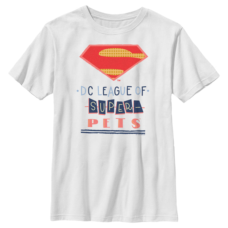 Boy's DC League of Super-Pets Dotted Superman Crest T-Shirt