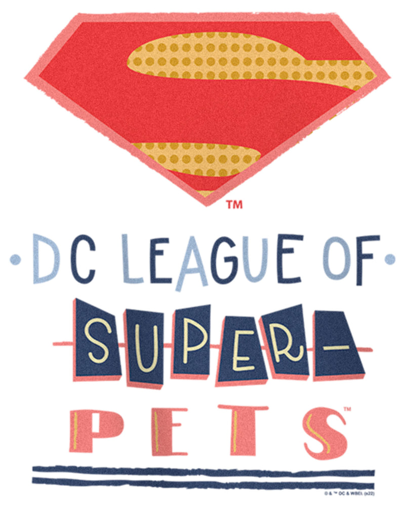 Girl's DC League of Super-Pets Dotted Superman Crest T-Shirt