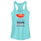 Junior's DC League of Super-Pets Dotted Superman Crest Racerback Tank Top