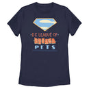 Women's DC League of Super-Pets Superman Dot Logo Cutouts T-Shirt