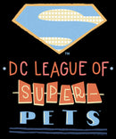 Junior's DC League of Super-Pets Superman Dot Logo Cutouts T-Shirt