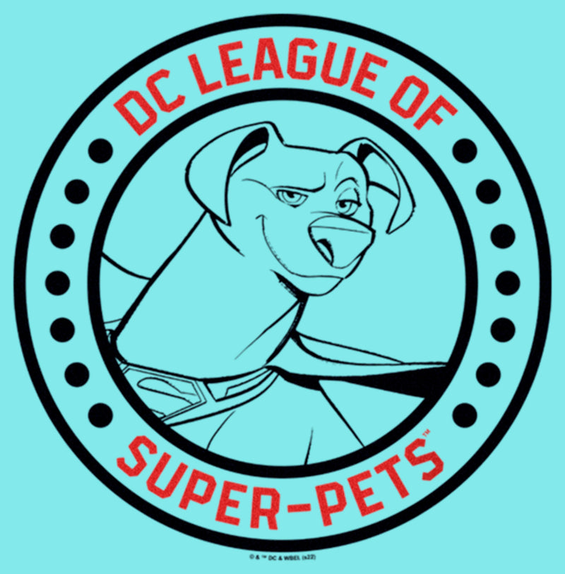 Junior's DC League of Super-Pets Krypto Circle Badge Racerback Tank Top