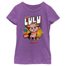 Girl's DC League of Super-Pets Rule the World Lulu Badge T-Shirt