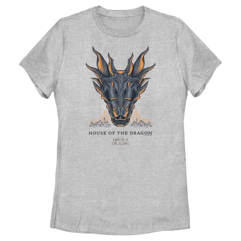 Women's Game of Thrones: House of the Dragon Skull of the Dragon Flames T-Shirt