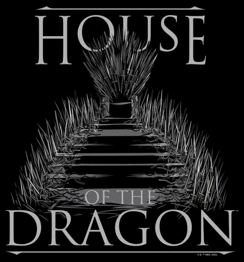 Men's Game of Thrones: House of the Dragon Iron Throne Logo T-Shirt