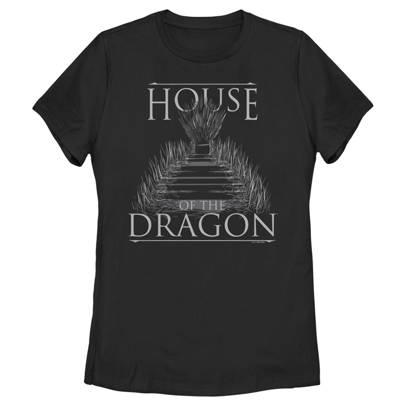 Women's Game of Thrones: House of the Dragon Iron Throne Logo T-Shirt