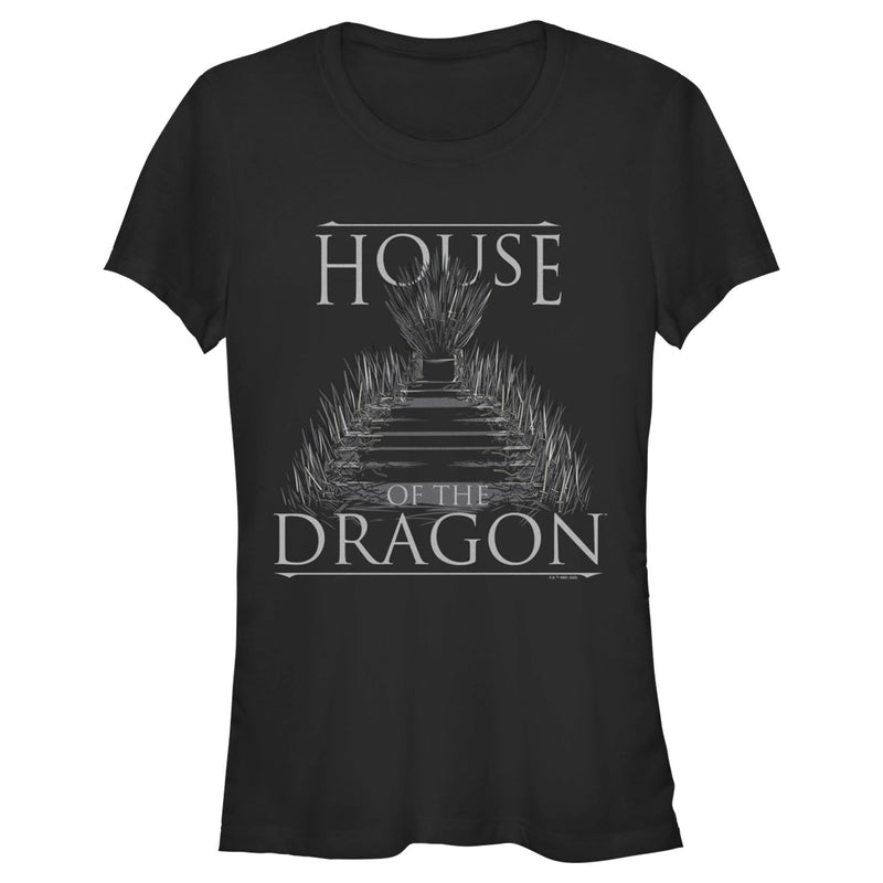 Junior's Game of Thrones: House of the Dragon Iron Throne Logo T-Shirt