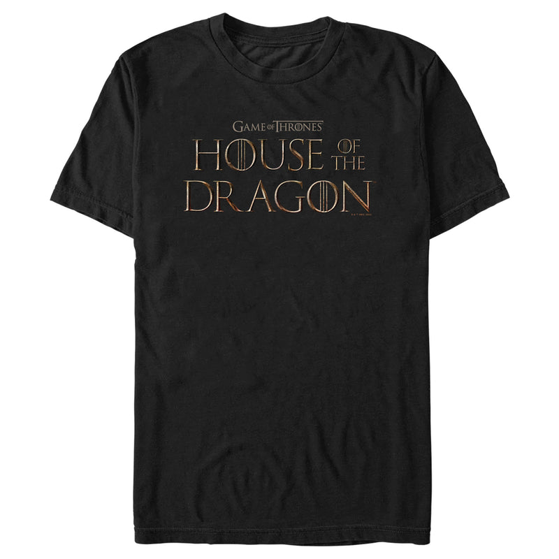 Men's Game of Thrones: House of the Dragon Bronze Series Logo T-Shirt