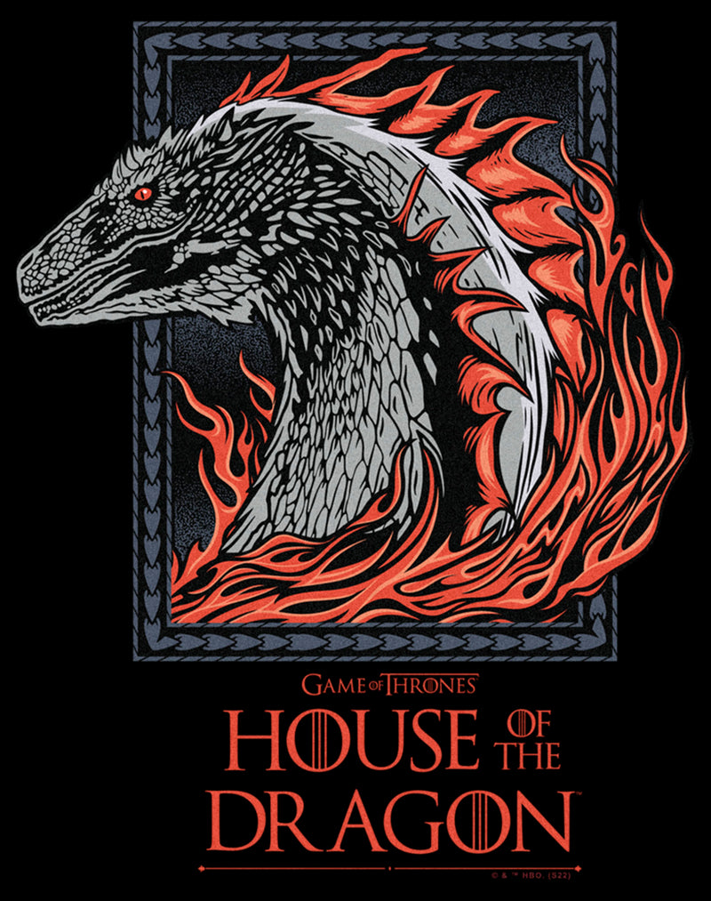 Men's Game of Thrones: House of the Dragon Fire Dragon Portrait T-Shirt