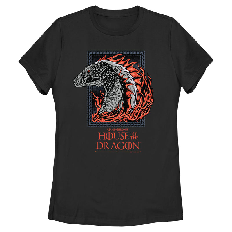 Women's Game of Thrones: House of the Dragon Fire Dragon Portrait T-Shirt