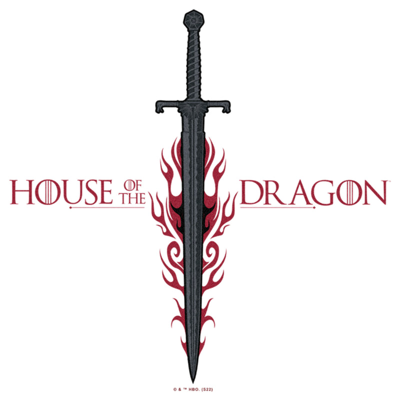 Men's Game of Thrones: House of the Dragon Flaming Sword Logo T-Shirt