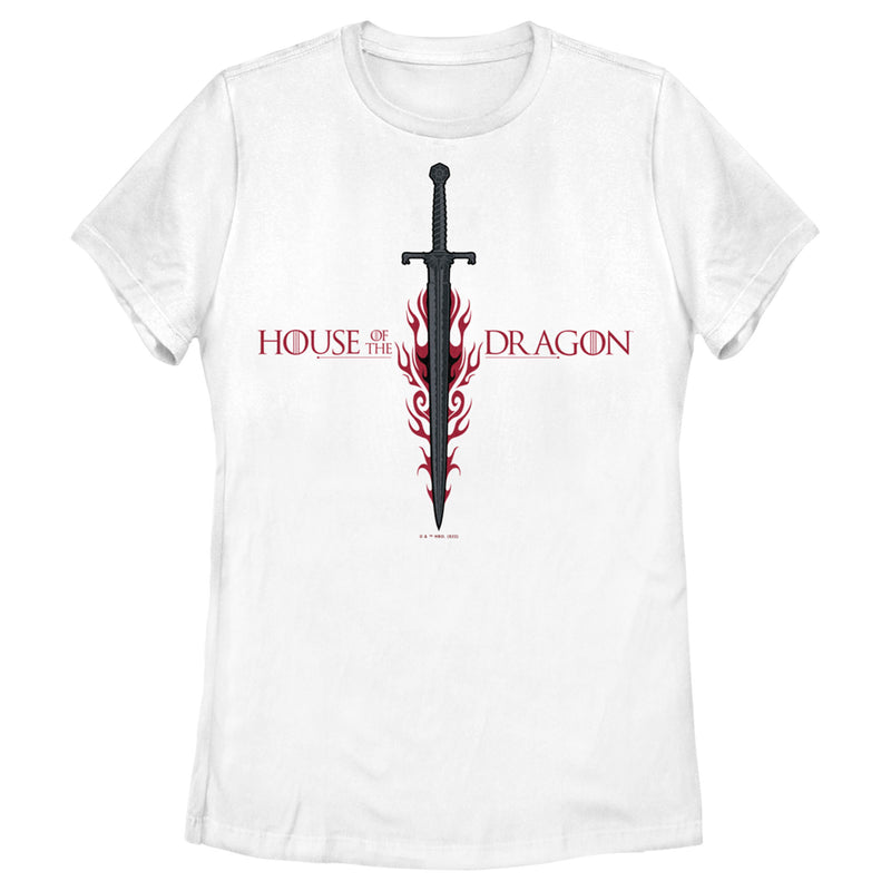 Women's Game of Thrones: House of the Dragon Flaming Sword Logo T-Shirt