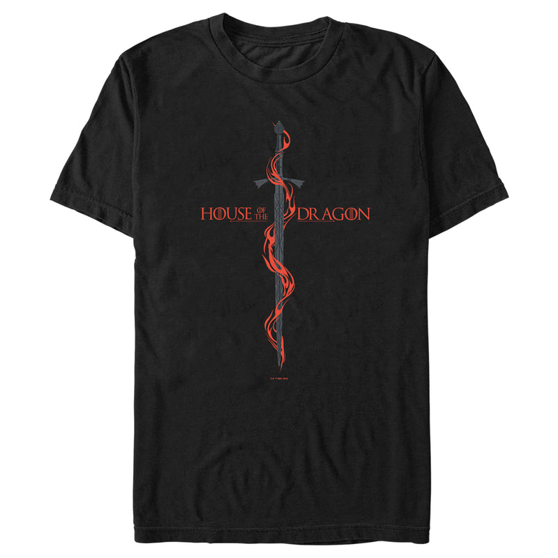 Men's Game of Thrones: House of the Dragon Red Sword Logo T-Shirt