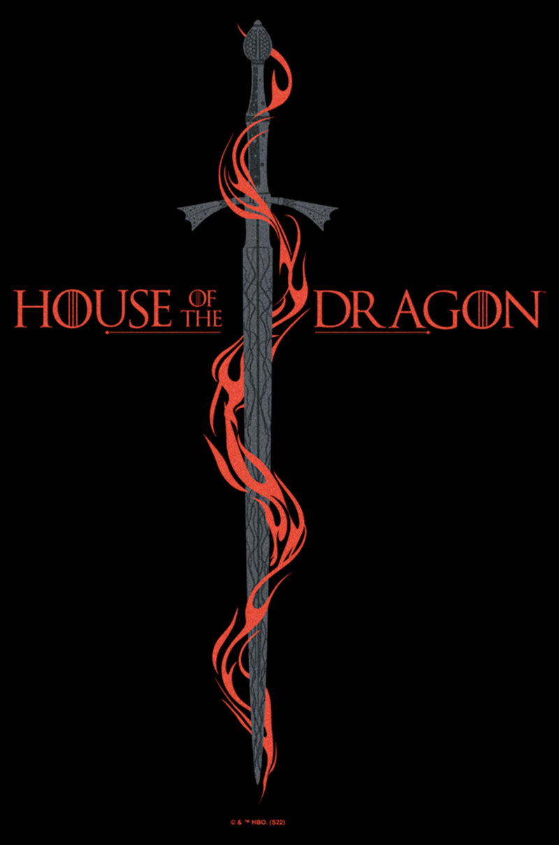 Men's Game of Thrones: House of the Dragon Red Sword Logo T-Shirt