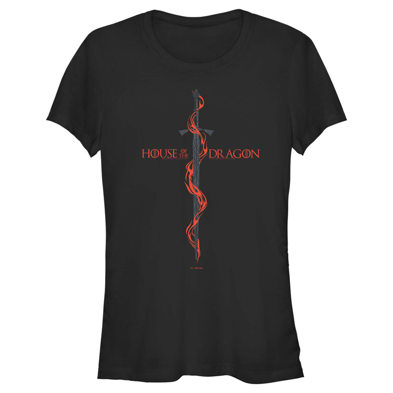 Junior's Game of Thrones: House of the Dragon Red Sword Logo T-Shirt