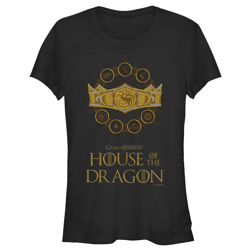 Junior's Game of Thrones: House of the Dragon Targaryen Crown Logo T-Shirt