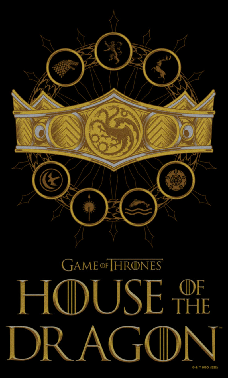 Junior's Game of Thrones: House of the Dragon Targaryen Crown Logo T-Shirt