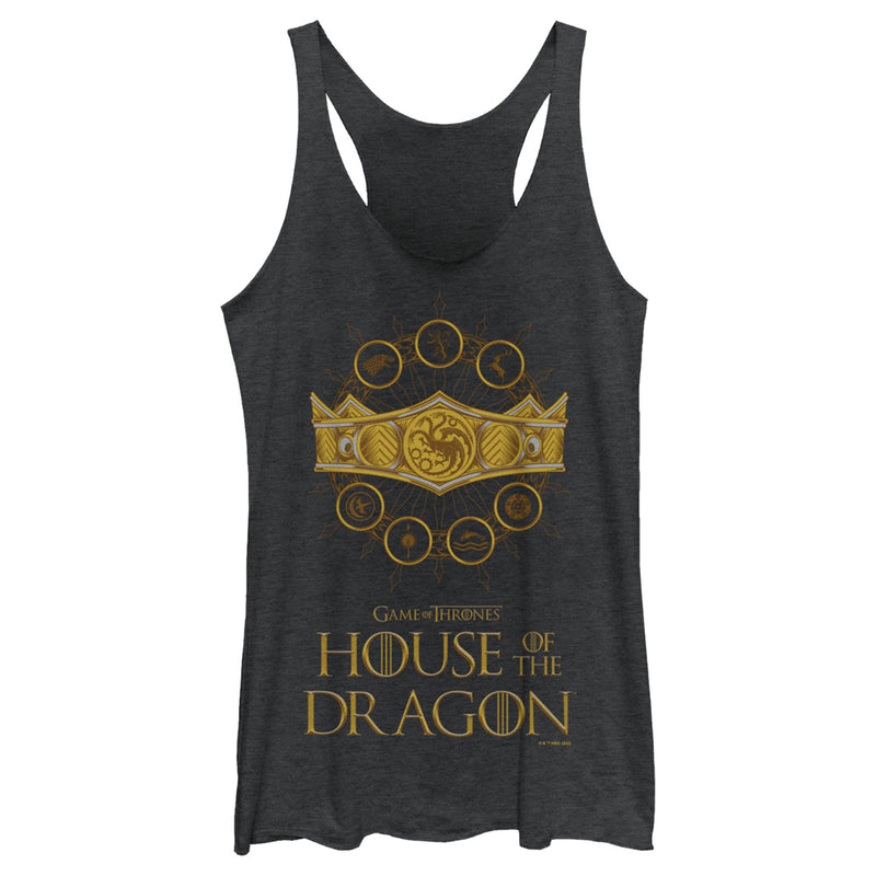 Women's Game of Thrones: House of the Dragon Targaryen Crown Logo Racerback Tank Top