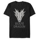 Men's Game of Thrones: House of the Dragon White Dragon Skull Logo T-Shirt