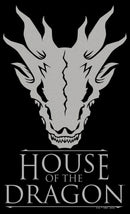 Men's Game of Thrones: House of the Dragon White Dragon Skull Logo T-Shirt