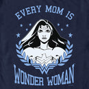 Men's Wonder Woman Every Mom is Wonder Woman Black and White T-Shirt