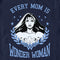 Men's Wonder Woman Every Mom is Wonder Woman Black and White T-Shirt