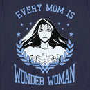 Women's Wonder Woman Every Mom Is Wonder Woman Black and White T-Shirt