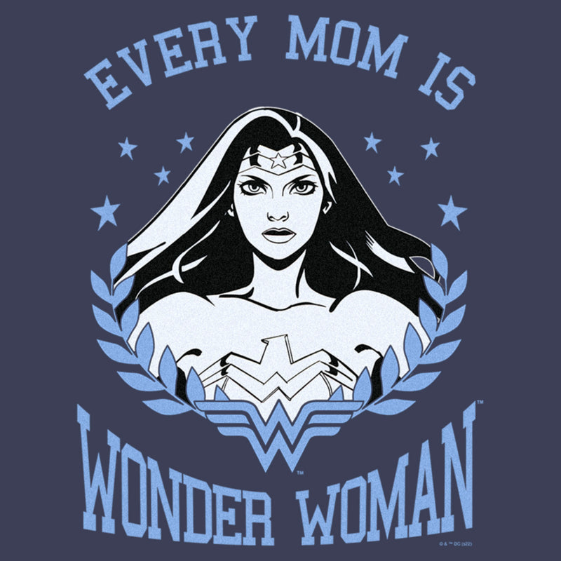 Men's Wonder Woman Every Mom Is Wonder Woman Black and White Tank Top