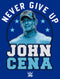 Junior's WWE John Cena Never Give Up Blue Logo T-Shirt