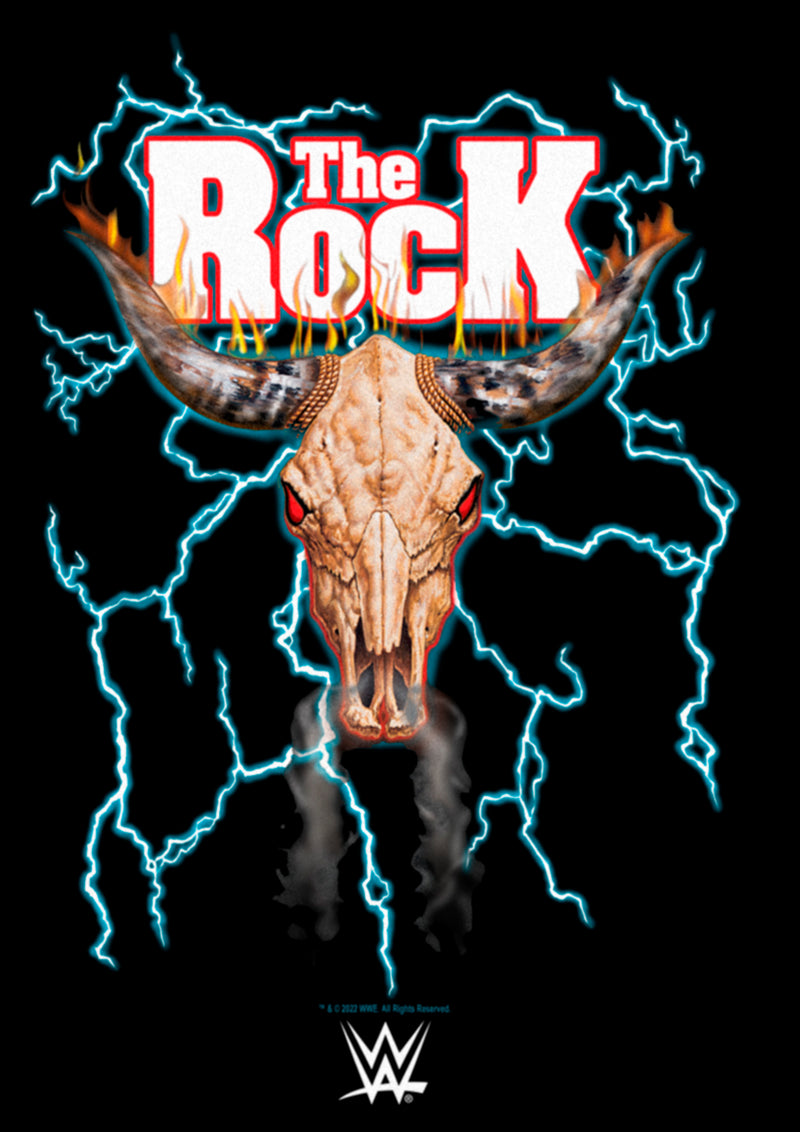 Junior's WWE The Rock Electric Bull Logo T-Shirt