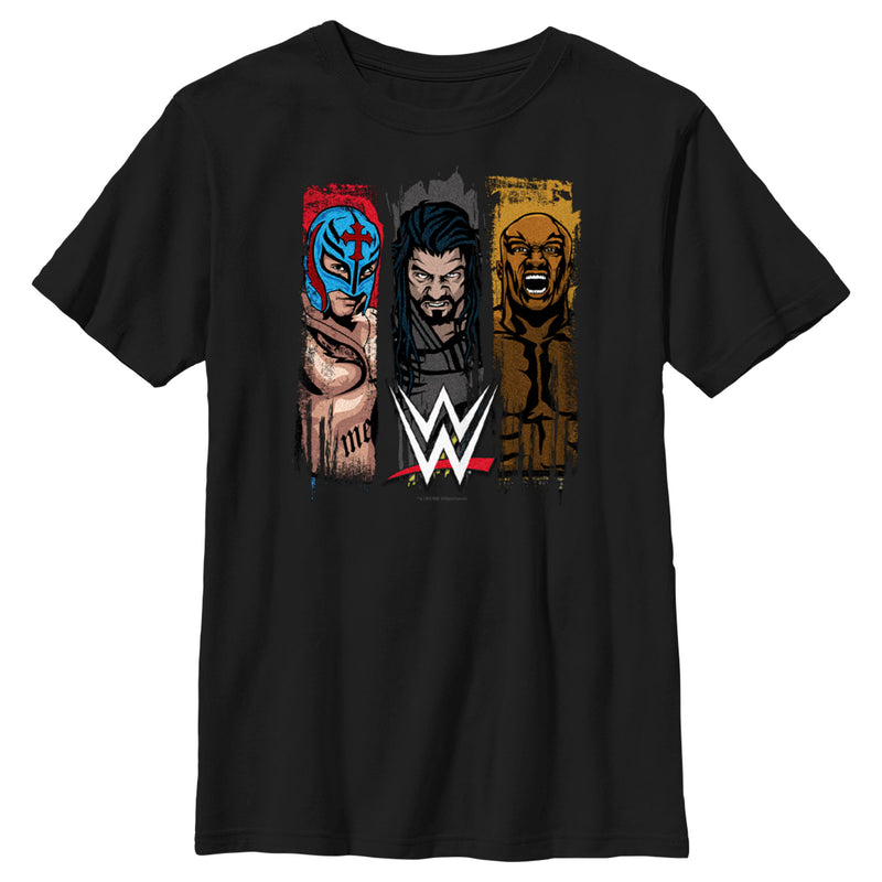 Boy's WWE Rey Mysterio Roman Reigns and Bobby Lashley T-Shirt