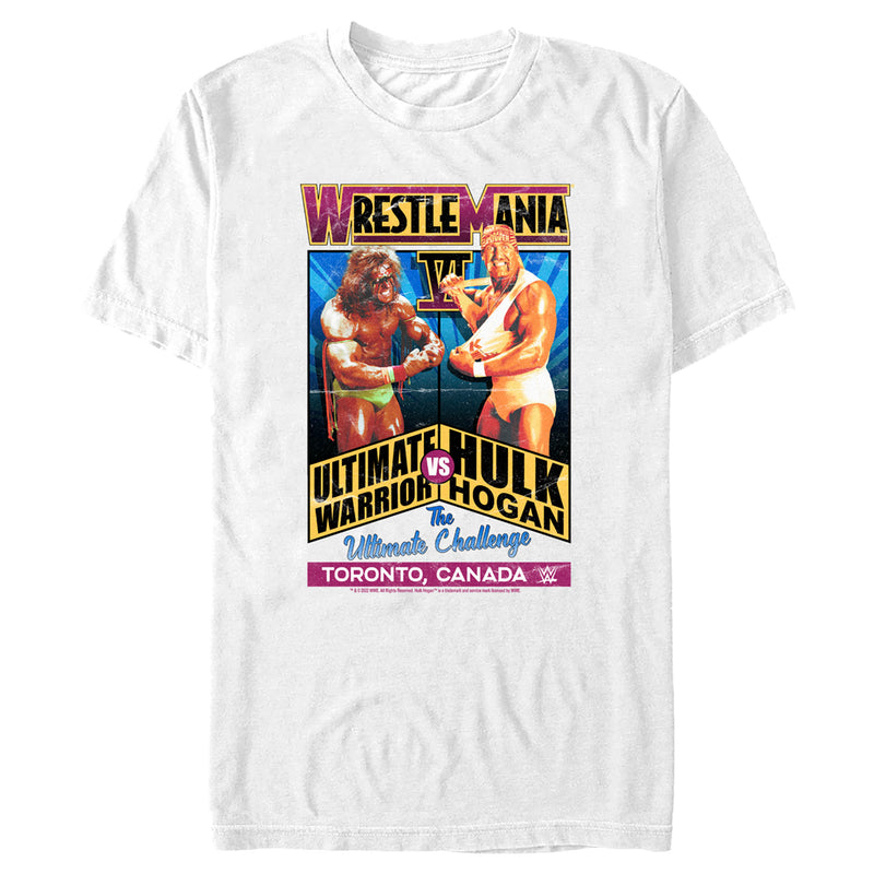 Men's WWE Hulk Hogan VS The Ultimate Warrior Poster T-Shirt