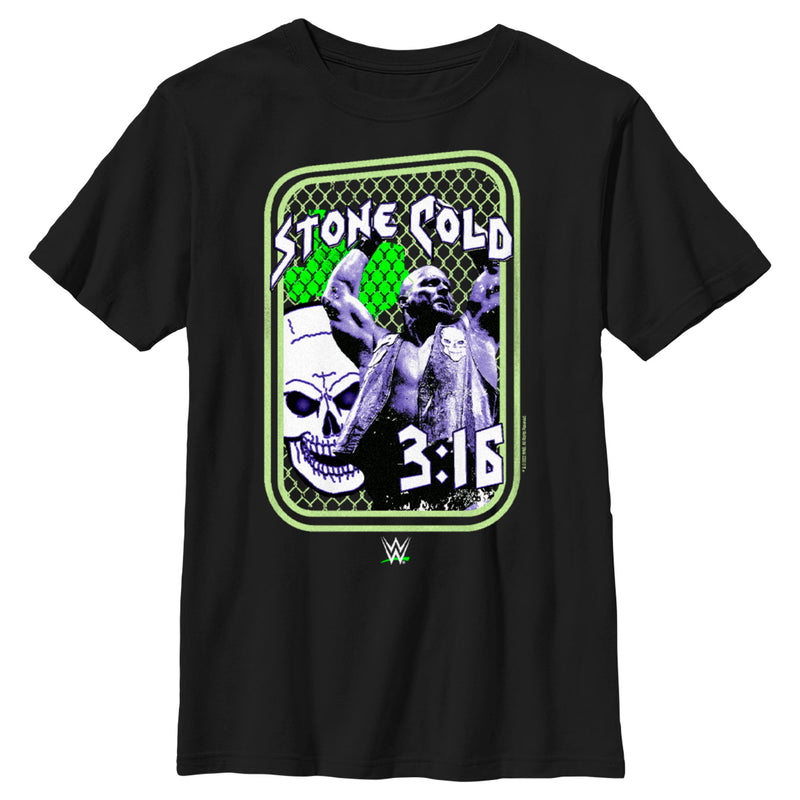 Boy's WWE Stone Cold Steve Austin 3:16 Collage T-Shirt