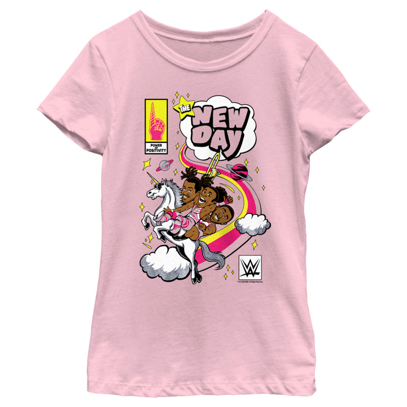 Girl's WWE New Day Unicorn Comic T-Shirt