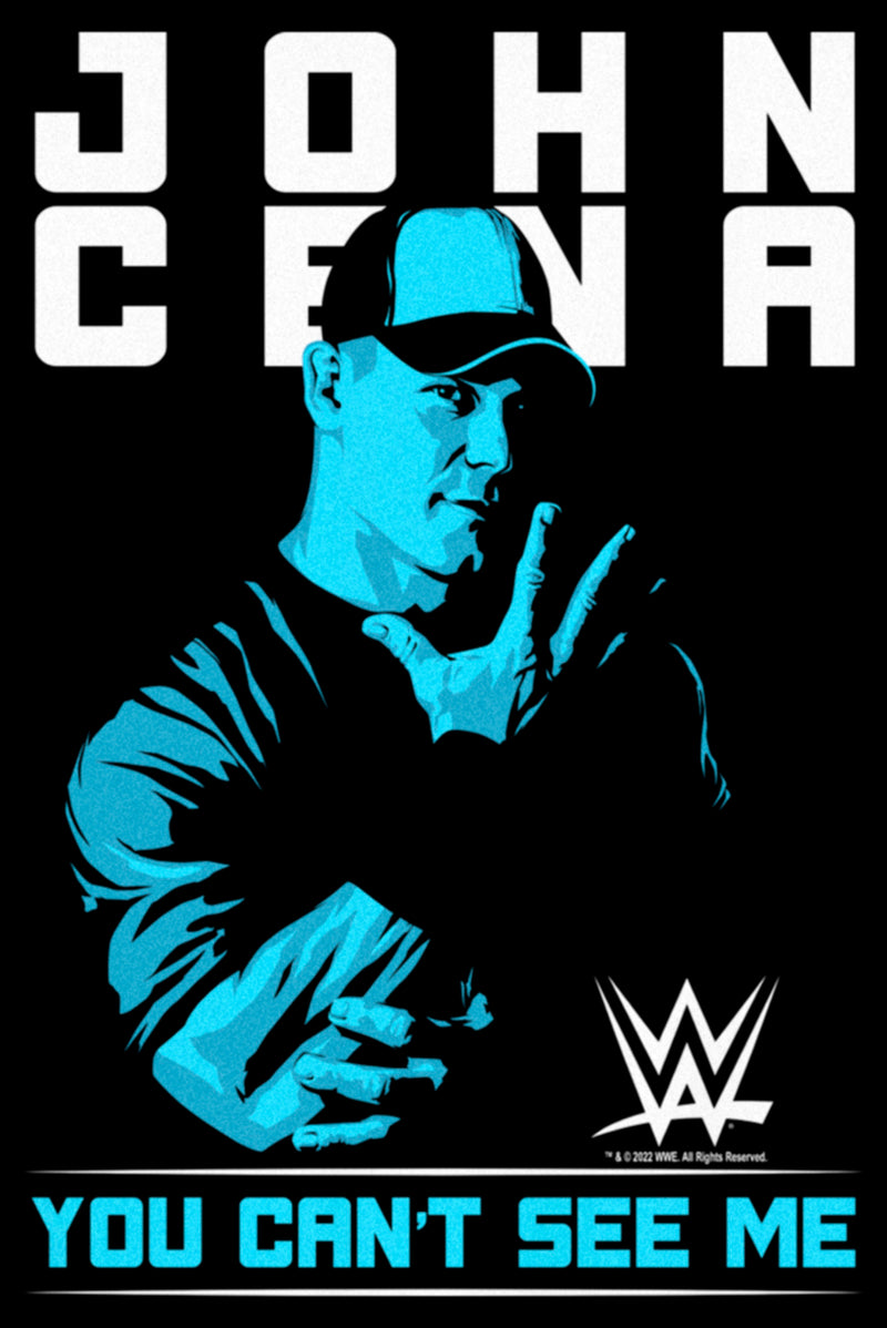 Junior's WWE John Cena You Can't See Me Blue T-Shirt