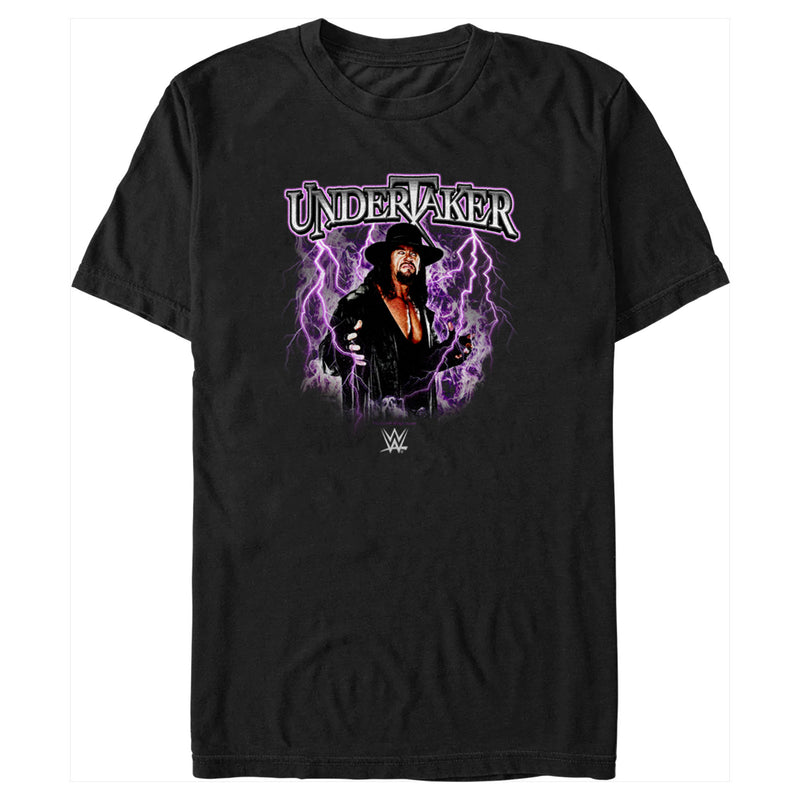 Men's WWE Undertaker Purple Lightning Logo T-Shirt