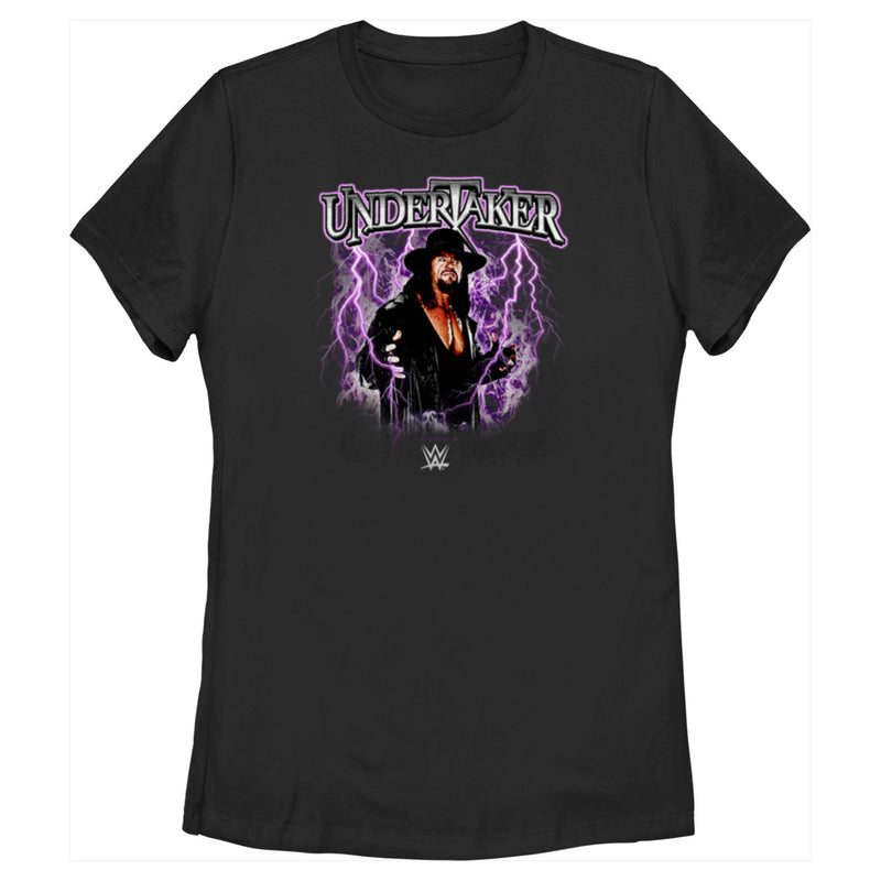 Women's WWE Undertaker Purple Lightning Logo T-Shirt