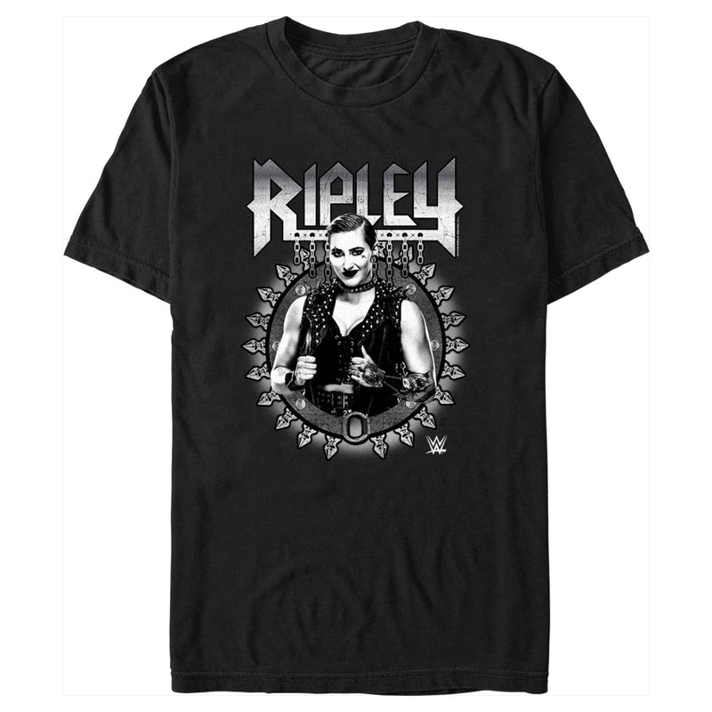 Men's WWE Ripley Black and White Photo T-Shirt