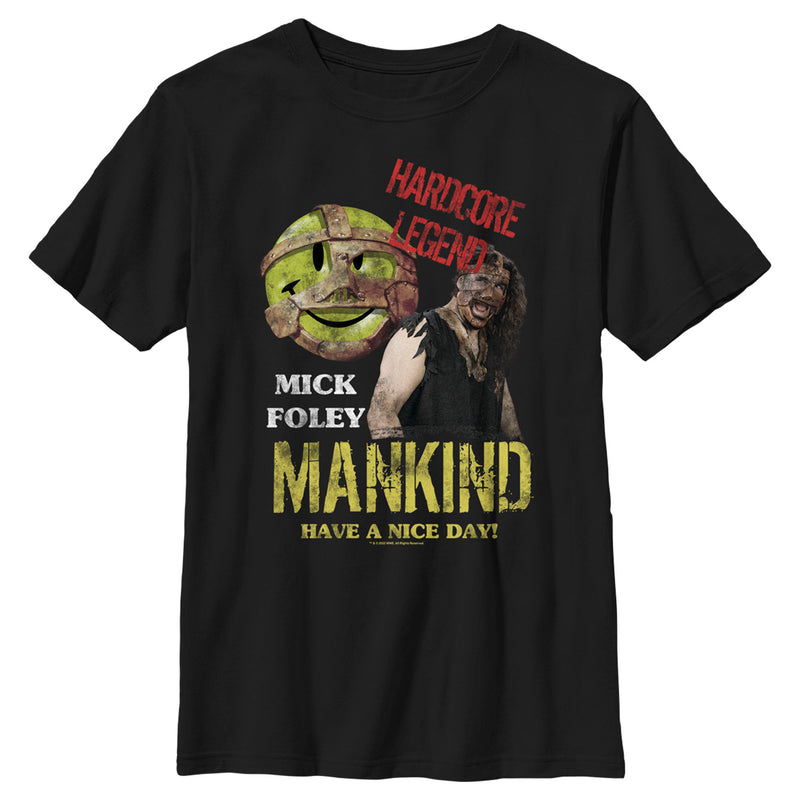 Boy's WWE Mick Foley Mankind Have a Nice Day T-Shirt