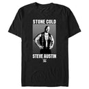 Men's WWE Stone Cold Steve Austin Black and White Photo T-Shirt