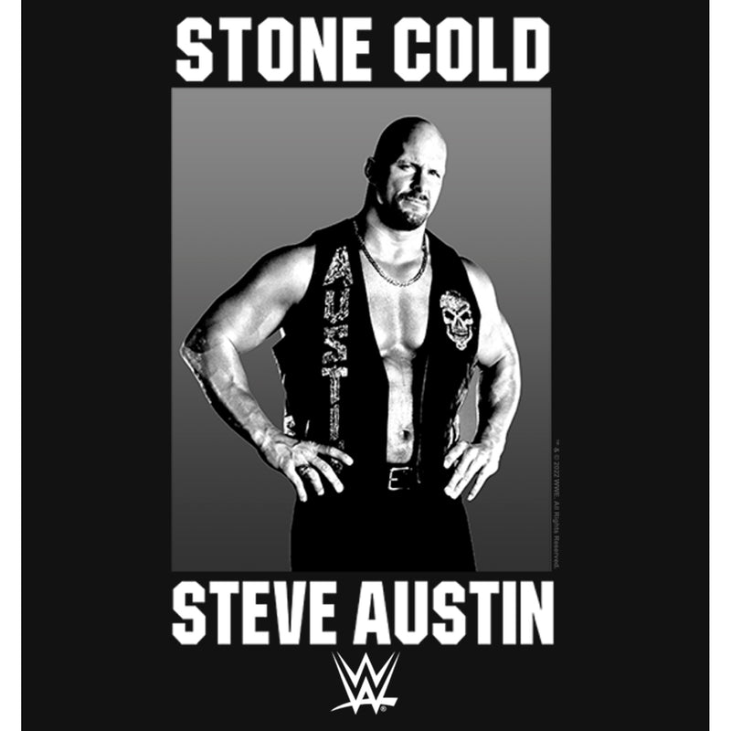 Girl's WWE Stone Cold Steve Austin Black and White Photo T-Shirt