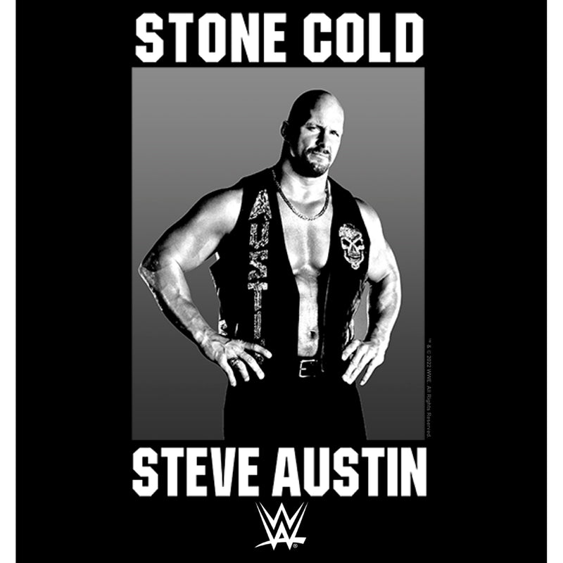 Junior's WWE Stone Cold Steve Austin Black and White Photo T-Shirt