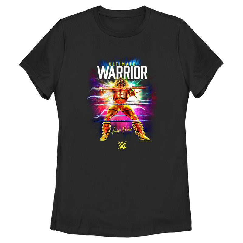 Women's WWE Ultimate Warrior Always Believe Electric Ropes T-Shirt