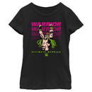 Girl's WWE Ultimate Warrior Pink and Green T-Shirt