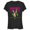 Junior's WWE Ultimate Warrior Pink and Green T-Shirt