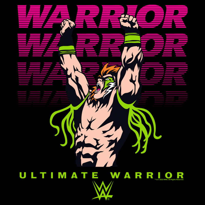 Women's WWE Ultimate Warrior Pink and Green T-Shirt