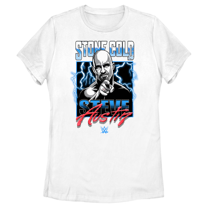 Women's WWE Stone Cold Steve Austin Lightning T-Shirt