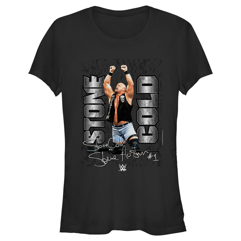 Junior's WWE Stone Cold Steve Austin Signature Photo T-Shirt