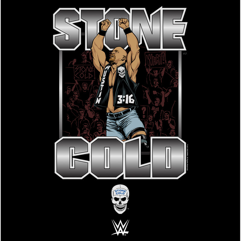 Boy's WWE Stone Cold Steve Austin Silver Logo T-Shirt