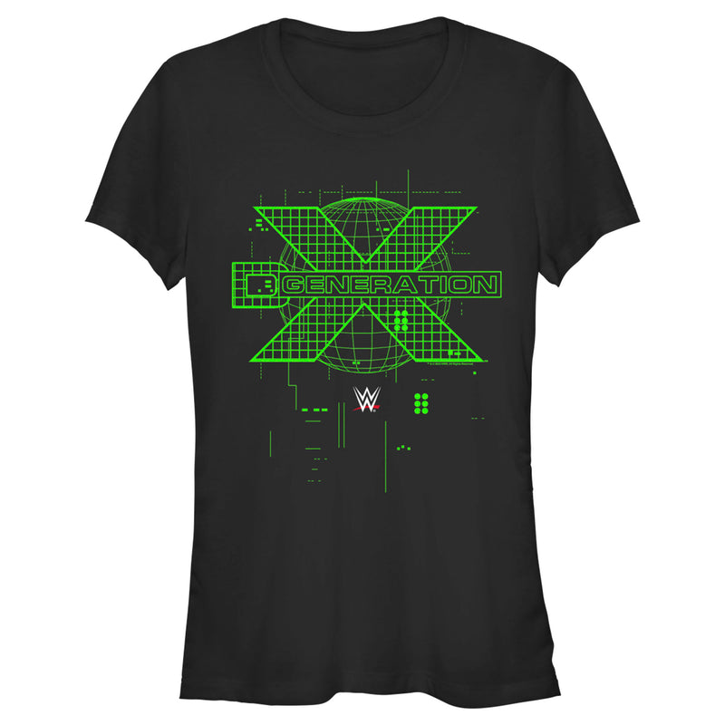 Junior's WWE DX Generation Green Logo T-Shirt